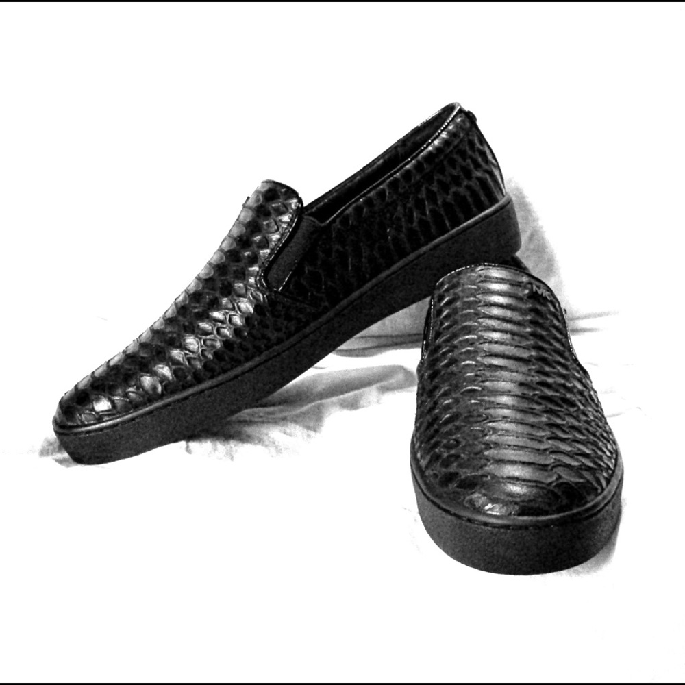 Michael Kors Black Leather Loafers